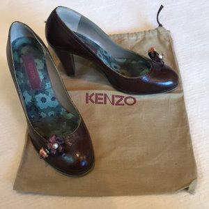 Kenzo Brown Leather Heels